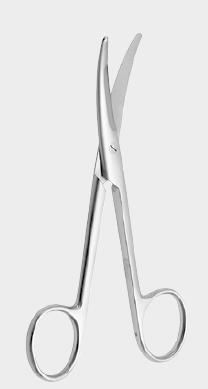 Ножиці МАЙО СТІЛЛ (MAYO STILLE), зі скошеними краями леза (фаска леза), прямі, 14,5 см (cm)